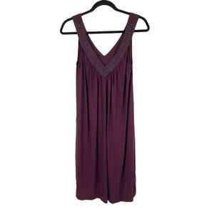 Lovestitch dress Sparkle Beaded "V" Neck Knee Length purple size Small S